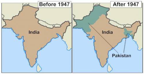 What historical event caused the change illustrated by the maps?