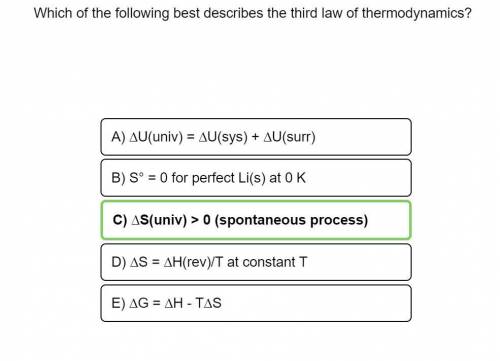 Which of the following best describes the third law of thermodynamics?