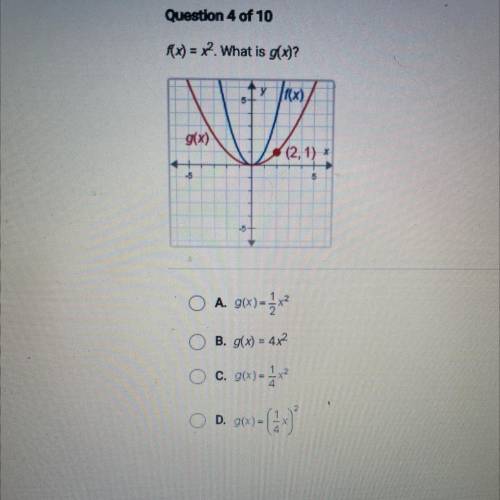 F(x) =x^2 what is g(x)?