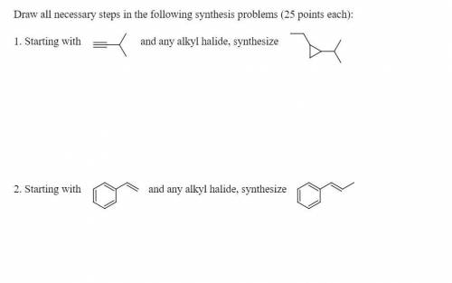 Please help me figure out these synthesis questions. Thanks