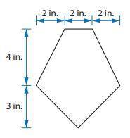 Find the area of the pentagon in the diagram below.

15 square inches
20 square inches
25 square i