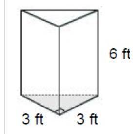 What is the height (h) of the prism? 
3ft
6ft