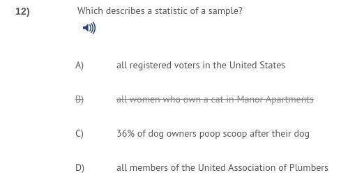 Which describes a statistic of a sample?