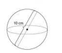 What is the approximate volume of this sphere? PLEASE HELP NEED IT ASAP

Don't forget to use the f