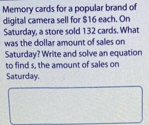 Please write and solve an equation to find s, the amount of sales on Saturday.