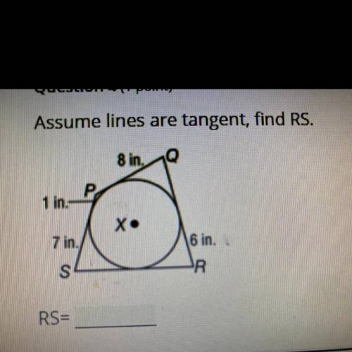 Assume lines are tangent, find RS.