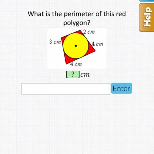 What is the perimeter of this red polygon. Geometry!!