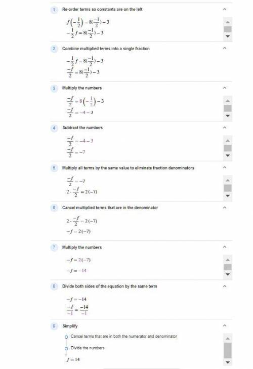 Evaluate the function: f(-1/2)=8(-1/2)-3