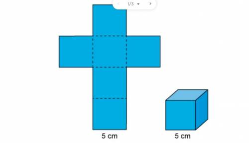 Find the surface area of the cube and show your work please : )
