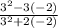 \frac{3^2-3(-2)}{3^2+2(-2)}