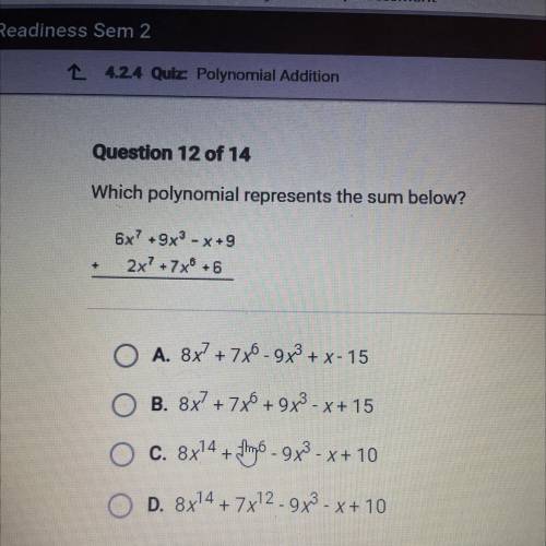10 POINTSWhich polynomial represents the sum below?