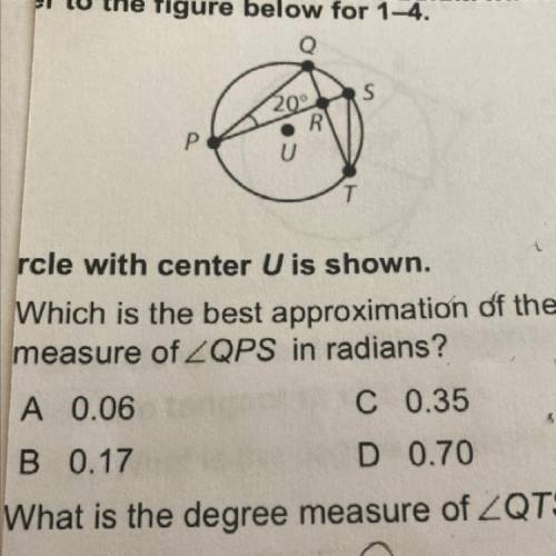 Which is the best approximation of the measure of qps in radians