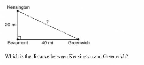 Which is the distance between Kensington and Greenwich
