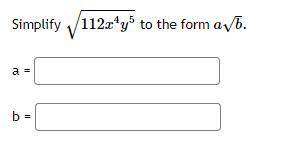 Simplify to a form a√ b