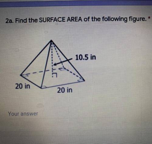 Please find the surface area of this pyramid please