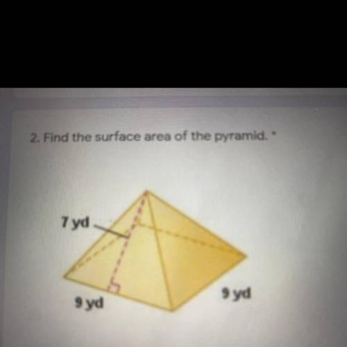Find the surface area of pyramid￼