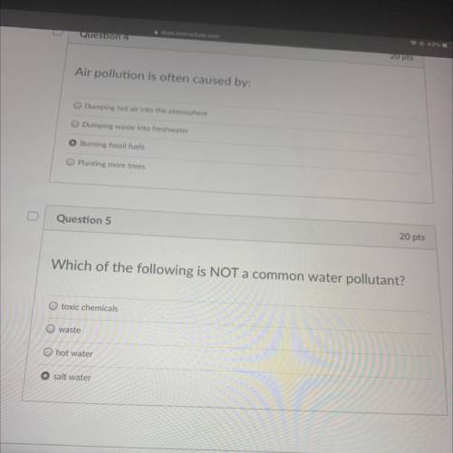 Which of the following is not a common water pollutant