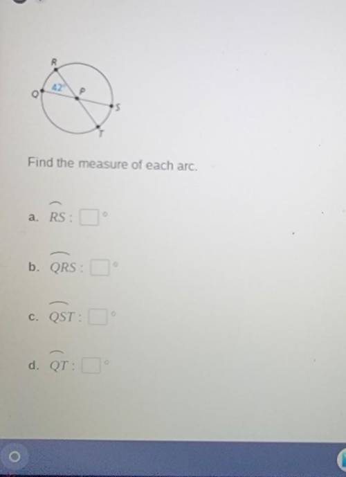 Find the measure of each arc​