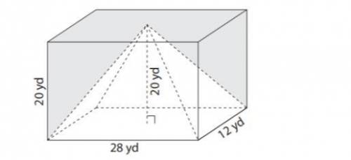 Calculate the volume of the shaded space. Round to the nearest tenth, if necessary.