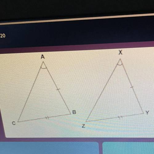 Are these triangles congruent? If so, state the rule which you used to determine congruence

A. SS