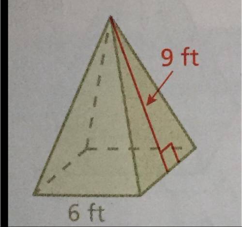 Find the surface area of the regular pyramid