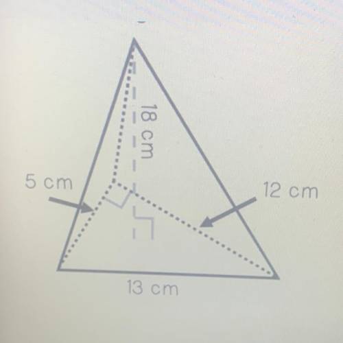 What is the volume of the figure below?

A.180 centimeters cubed 
B.540 centimeters cubed 
C.380 c