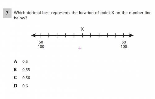 1. Which decimal best repesents the location of point X on the number line below?