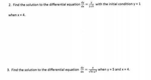 AP Calculus AB find solution to differential equations practice