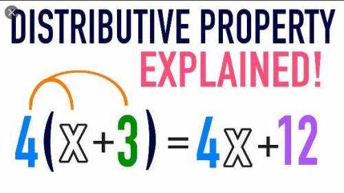 Which equation demonstrates the distributive property?