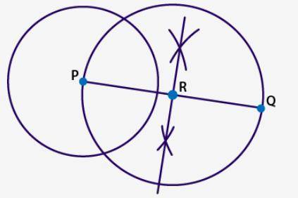 Leo is constructing a tangent line from point Q to circle P. What is his next step?

circle P and