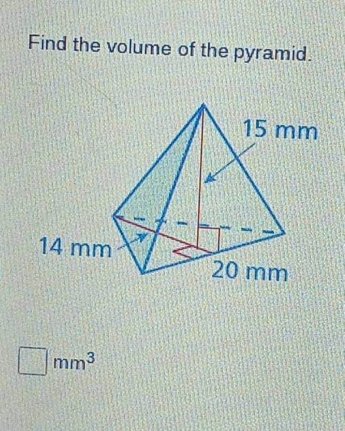 Find the volume of the pyramid.​