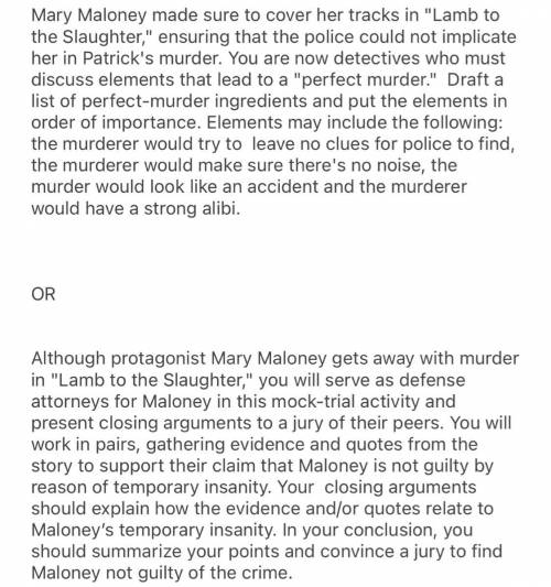 Mary Maloney made sure to cover her tracks in Lamb to the Slaughter, ensuring that the police cou