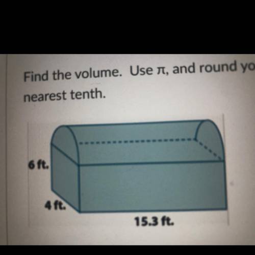Find the volume and round to the nearest tenth