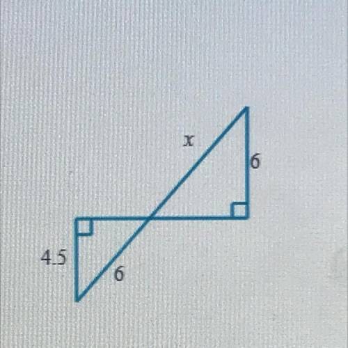 Find the length of x please.