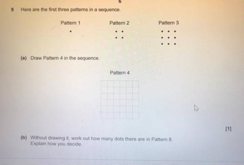 Here are the first three patterns in a sequence. Draw pattern 4 in the sequence. Without drawing it