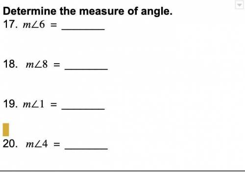 Determine the measure of angle.