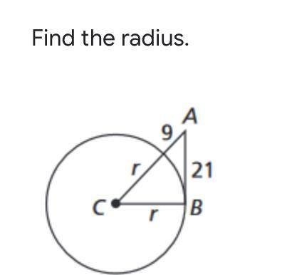 Find the radius...
Help plz