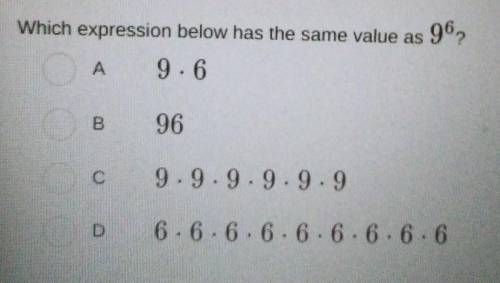 Which expression below has the same value as 69?​