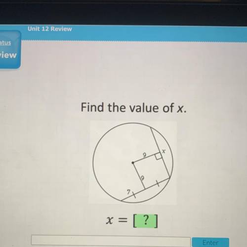 Find the value of x.
9
19
x = [?]