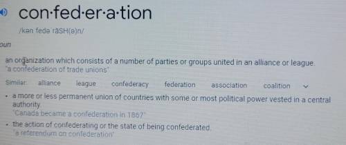 What does confederation mean?