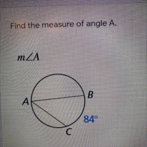 Find the measure of angle A
Help asap