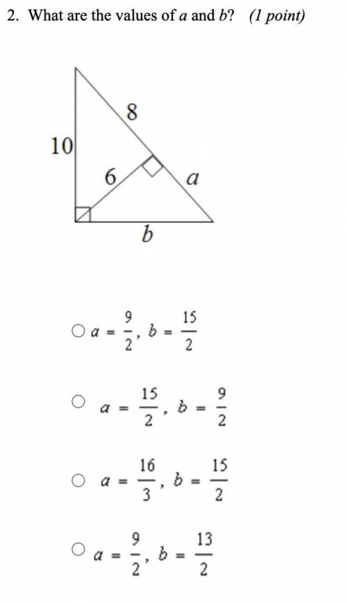 Lesson 5: Proportions in Triangles 
What are the values of a and b?