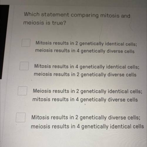 Which statement comparing mitosis and meiosis is true?