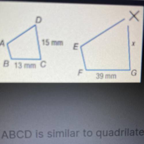 Quadrilateral ABCD is similar to quadrilateral EFGH. What is the length of side GH?
