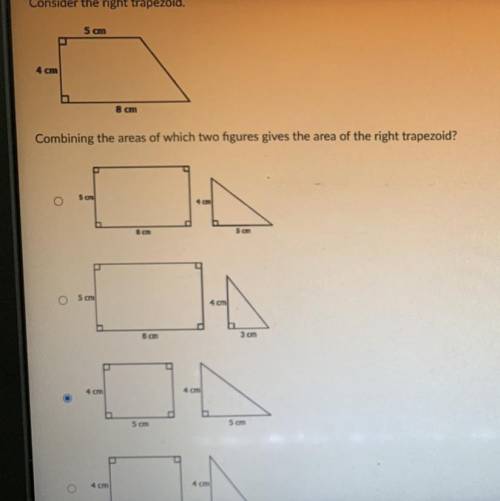 ￼
A.5,8 and 4,5
B.5,8 and 4,3
D. 4,5 and 4,3 
Please help