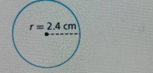 Determine the area of the circle. Use 3.14 for T. Round the answer to the nearest hundredth.​