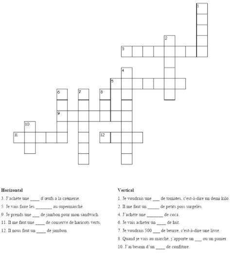 French Crossword

You guys can split up the problems so one person can do Horizontal 3 5 11 12 or