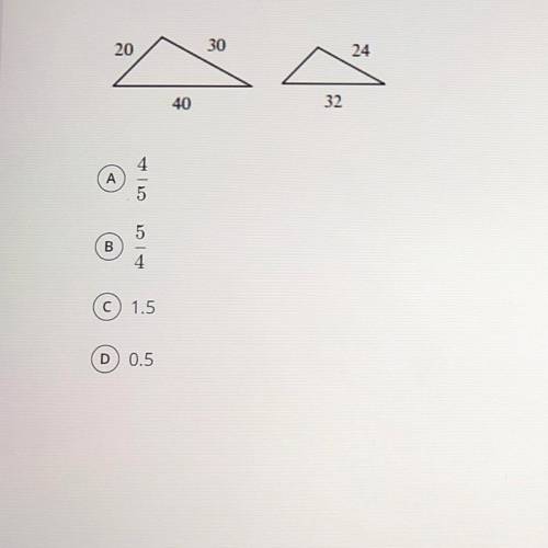 Refer to the diagram below. What is the scale factor used to create the new shape.