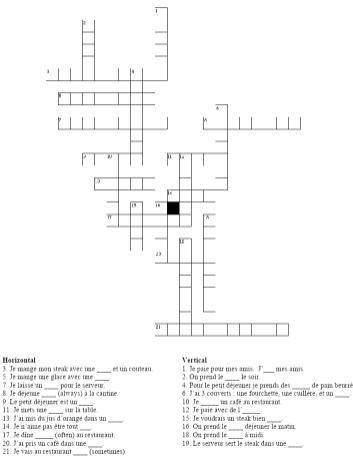 French Crossword Marking Brainliest

You guys can split up the problems so one person can do Horiz