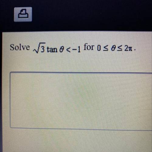 Solve sqrt3 tan theta<-1 for 0